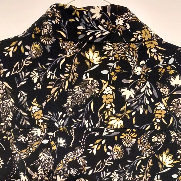 π£ Joe Fresh Women's Floral Button-Down Tie Waist Long Sleeved Dress NWT Size XS - Picture 11 of 11